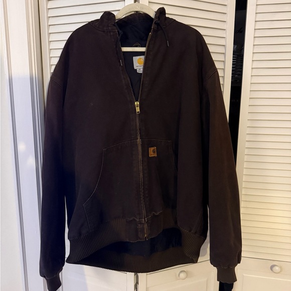 Carhartt Dark Brown Zip-Up Jacket - Picture 1 of 3